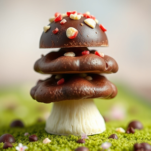 Stacked Magic Mushroom Chocolates Macro