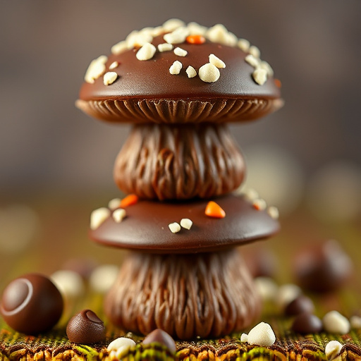 Stacked Magic Mushroom Chocolates Macro