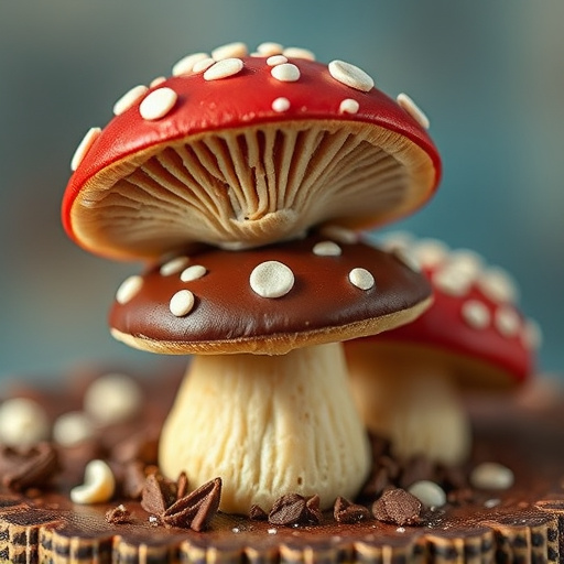 Stacked Magic Mushroom Chocolates Macro