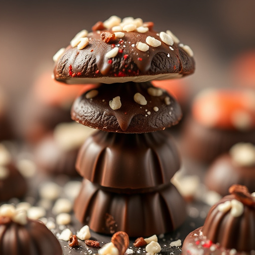 Stacked Magic Mushroom Chocolates Macro