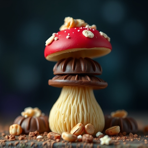 Stacked Magic Mushroom Chocolates Macro