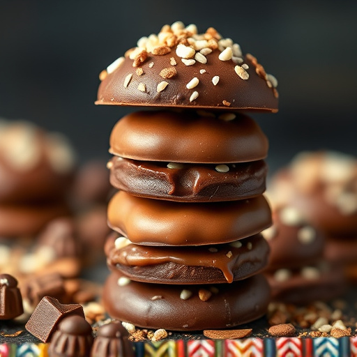 Stacked Magic Mushroom Chocolates Macro