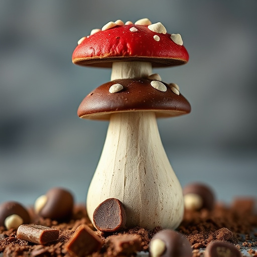 Stacked Magic Mushroom Chocolates Macro