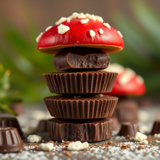Stacked Magic Mushroom Chocolates Macro