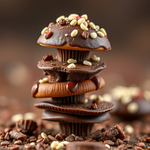 Stacked Magic Mushroom Chocolates Macro