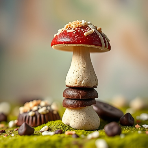 Stacked Magic Mushroom Chocolates Macro