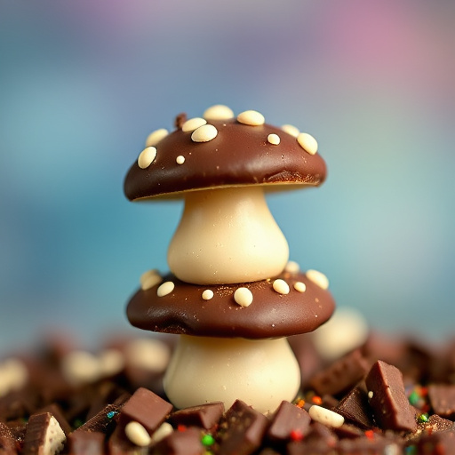 Stacked Magic Mushroom Chocolates Macro