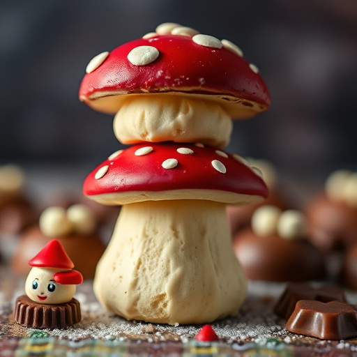 Stacked Magic Mushroom Chocolates Macro