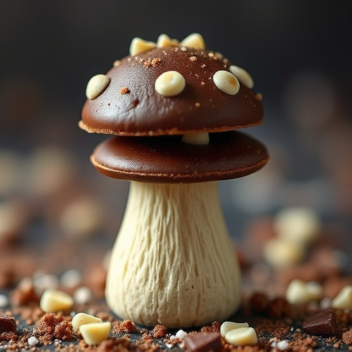 Stacked Magic Mushroom Chocolates Macro