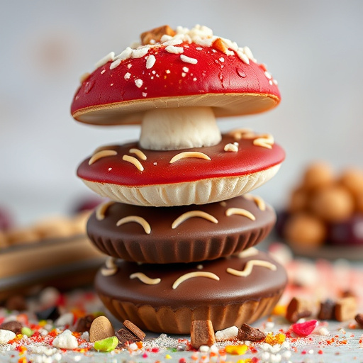 Stacked Magic Mushroom Chocolates Macro