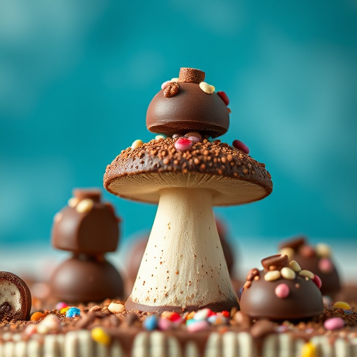 Stacked Magic Mushroom Chocolates Macro