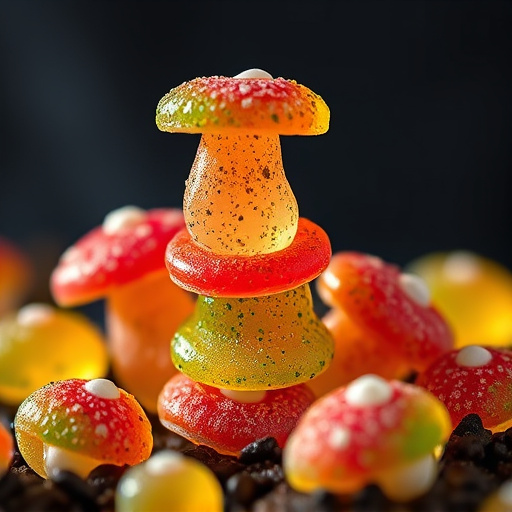 Stacked Magic Mushroom Gummies Macro