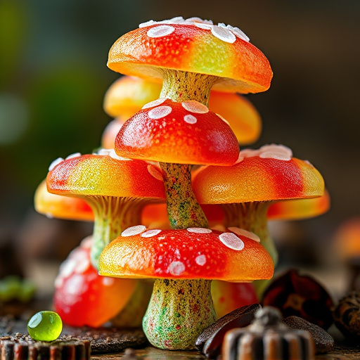 Stacked Magic Mushroom Gummies Macro