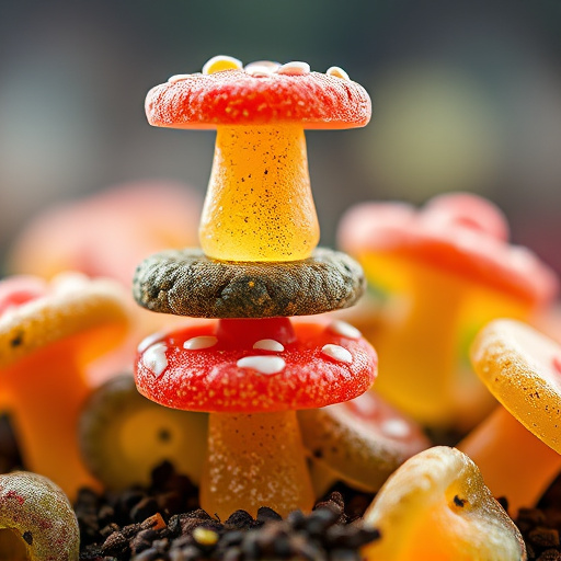 Stacked Magic Mushroom Gummies Macro