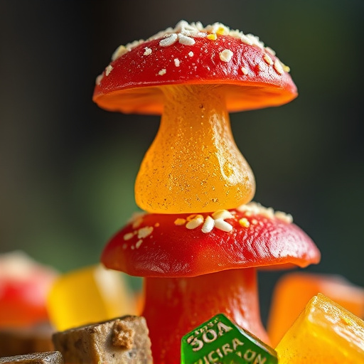 Stacked Magic Mushroom Gummies Macro