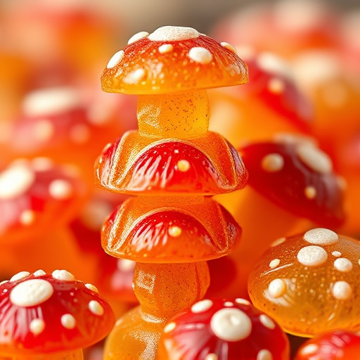 Stacked Magic Mushroom Gummies Macro