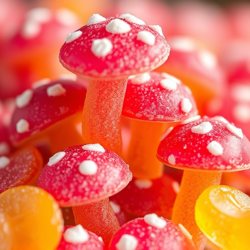Stacked Magic Mushroom Gummies Macro