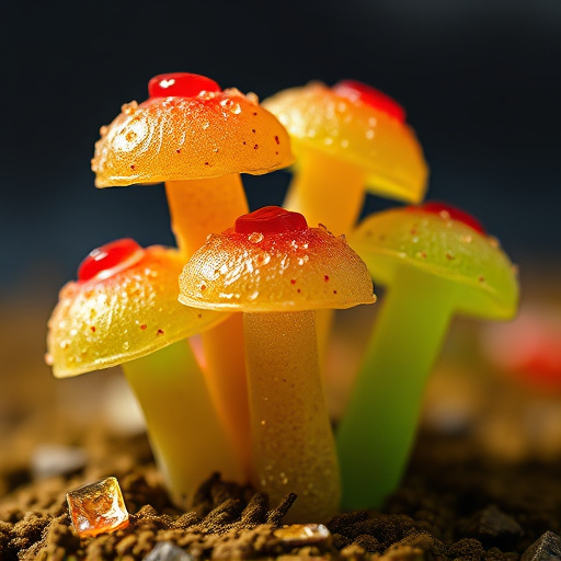 Stacked Magic Mushroom Gummies Macro