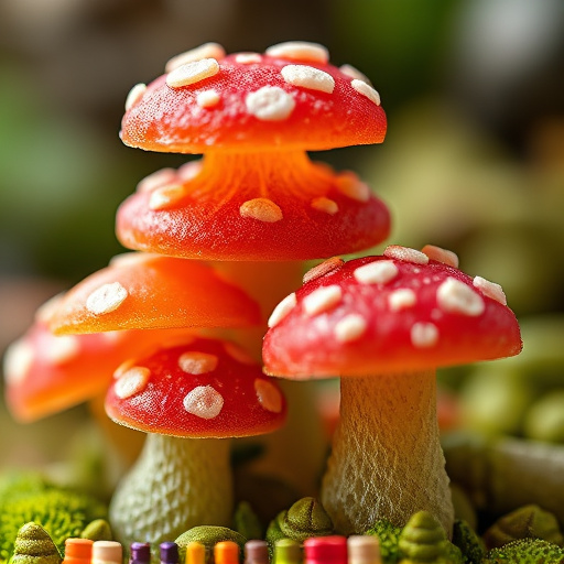 Stacked Magic Mushroom Gummies Macro