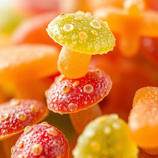 Stacked Magic Mushroom Gummies Macro