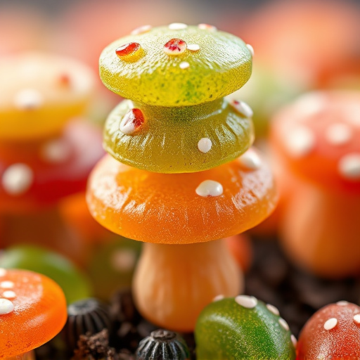 Stacked Magic Mushroom Gummies Macro