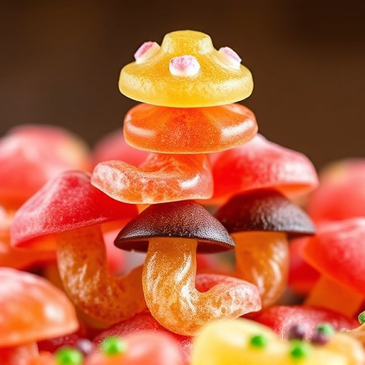 Stacked Magic Mushroom Gummies Macro