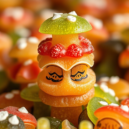 Stacked Magic Mushroom Gummies Macro