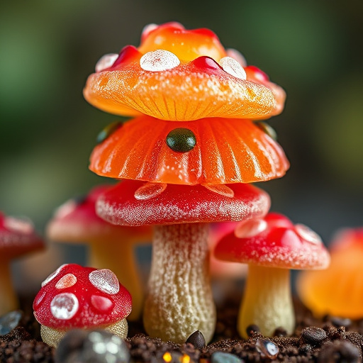 Stacked Magic Mushroom Gummies Macro