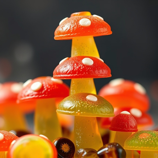 Stacked Magic Mushroom Gummies Macro