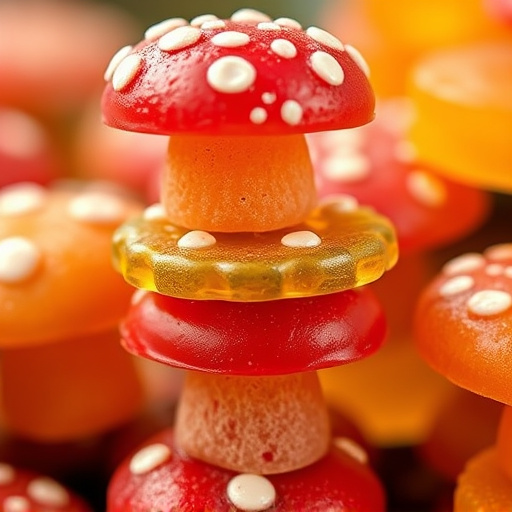 Stacked Magic Mushroom Gummies Macro