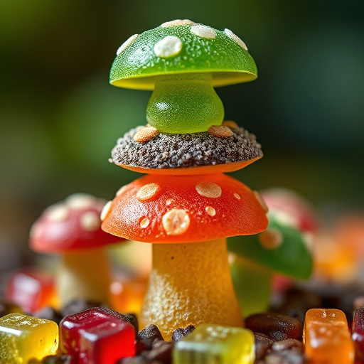 Stacked Magic Mushroom Gummies Macro