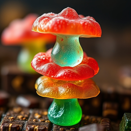 Stacked Magic Mushroom Gummies Macro