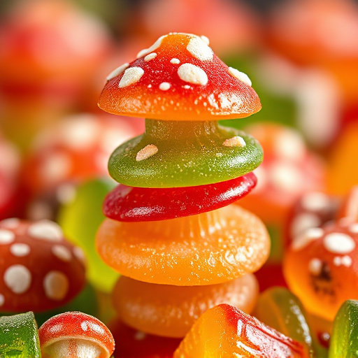 Stacked Magic Mushroom Gummies Macro
