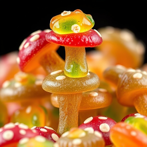 Stacked Magic Mushroom Gummies Macro