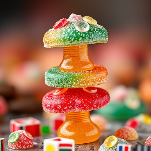Stacked Magic Mushroom Gummies Macro