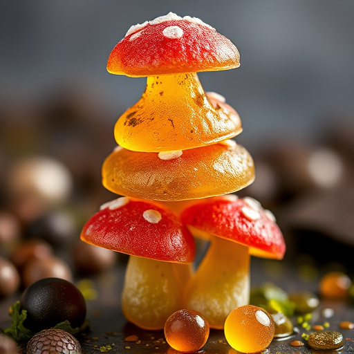 Stacked Magic Mushroom Gummies Macro