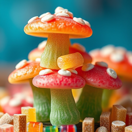 Stacked Magic Mushroom Gummies Macro