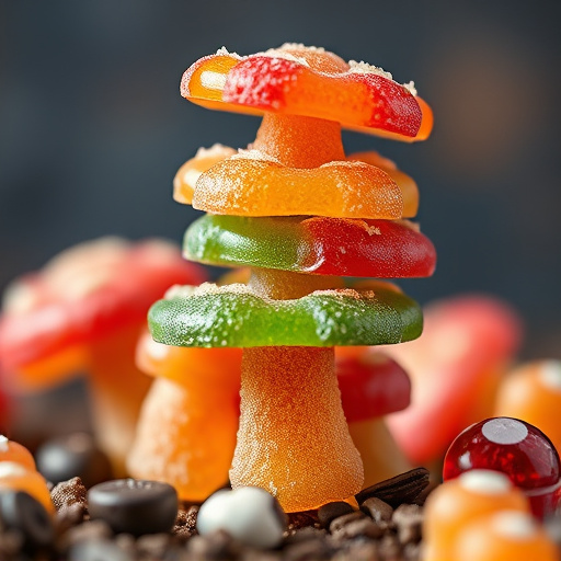 Stacked Magic Mushroom Gummies Macro