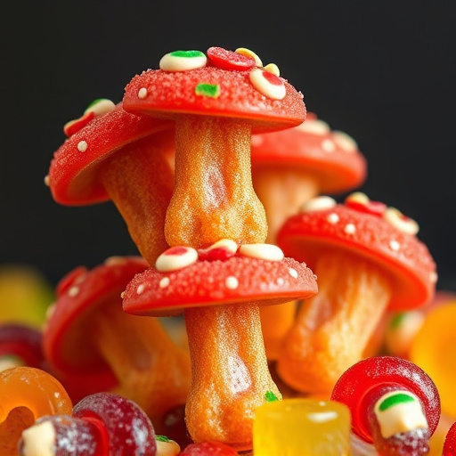 Stacked Magic Mushroom Gummies Macro