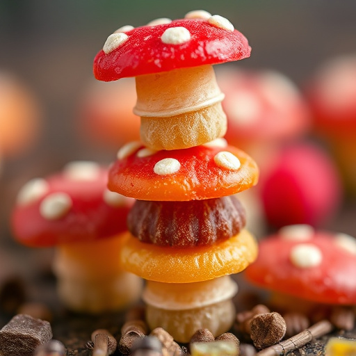 Stacked Magic Mushroom Gummies Macro