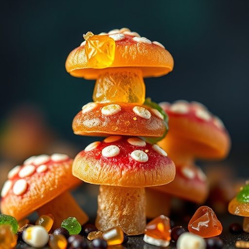 Stacked Magic Mushroom Gummies Macro