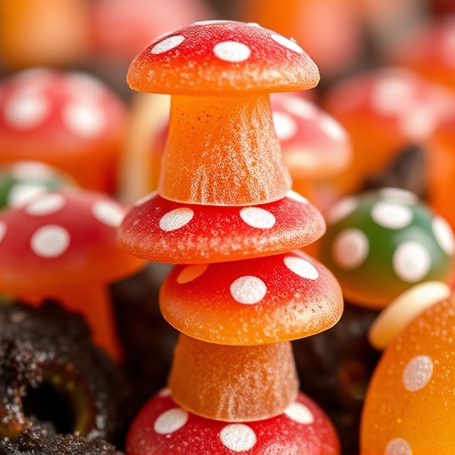Stacked Magic Mushroom Gummies Macro