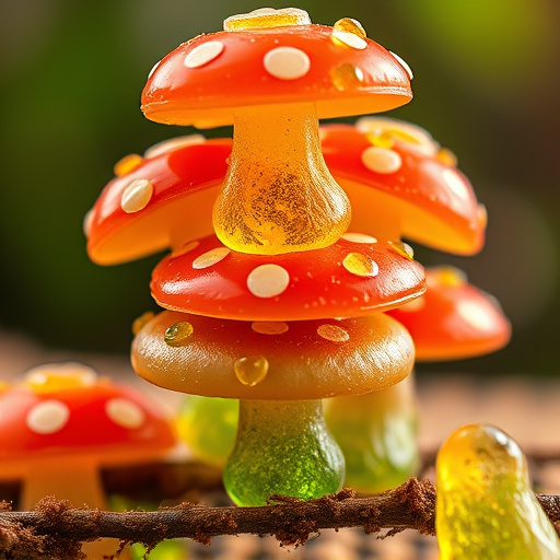 Stacked Magic Mushroom Gummies Macro