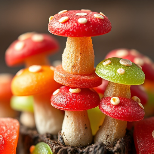 Stacked Magic Mushroom Gummies Macro