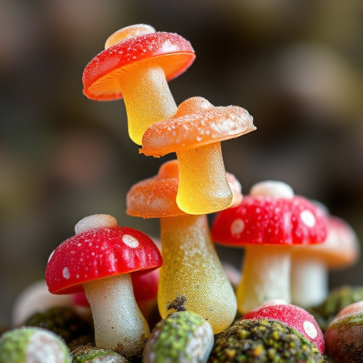 Stacked Magic Mushroom Gummies Macro