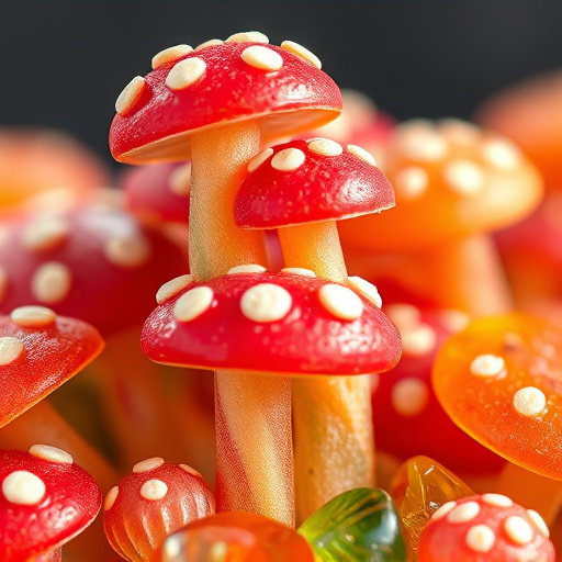 Stacked Magic Mushroom Gummies Macro
