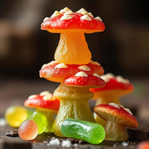 Stacked Magic Mushroom Gummies Macro