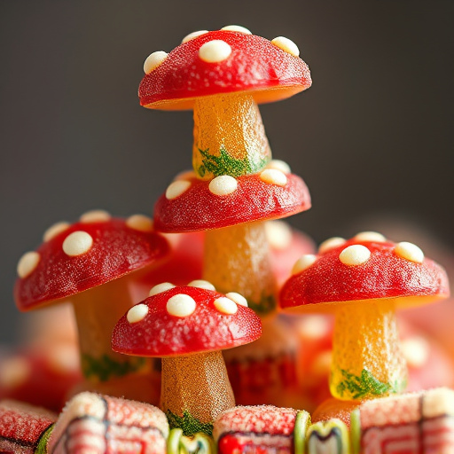Stacked Magic Mushroom Gummies Macro