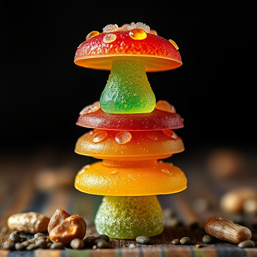 Stacked Magic Mushroom Gummies Macro