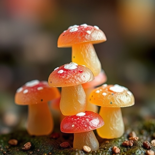 Stacked Magic Mushroom Gummies Macro
